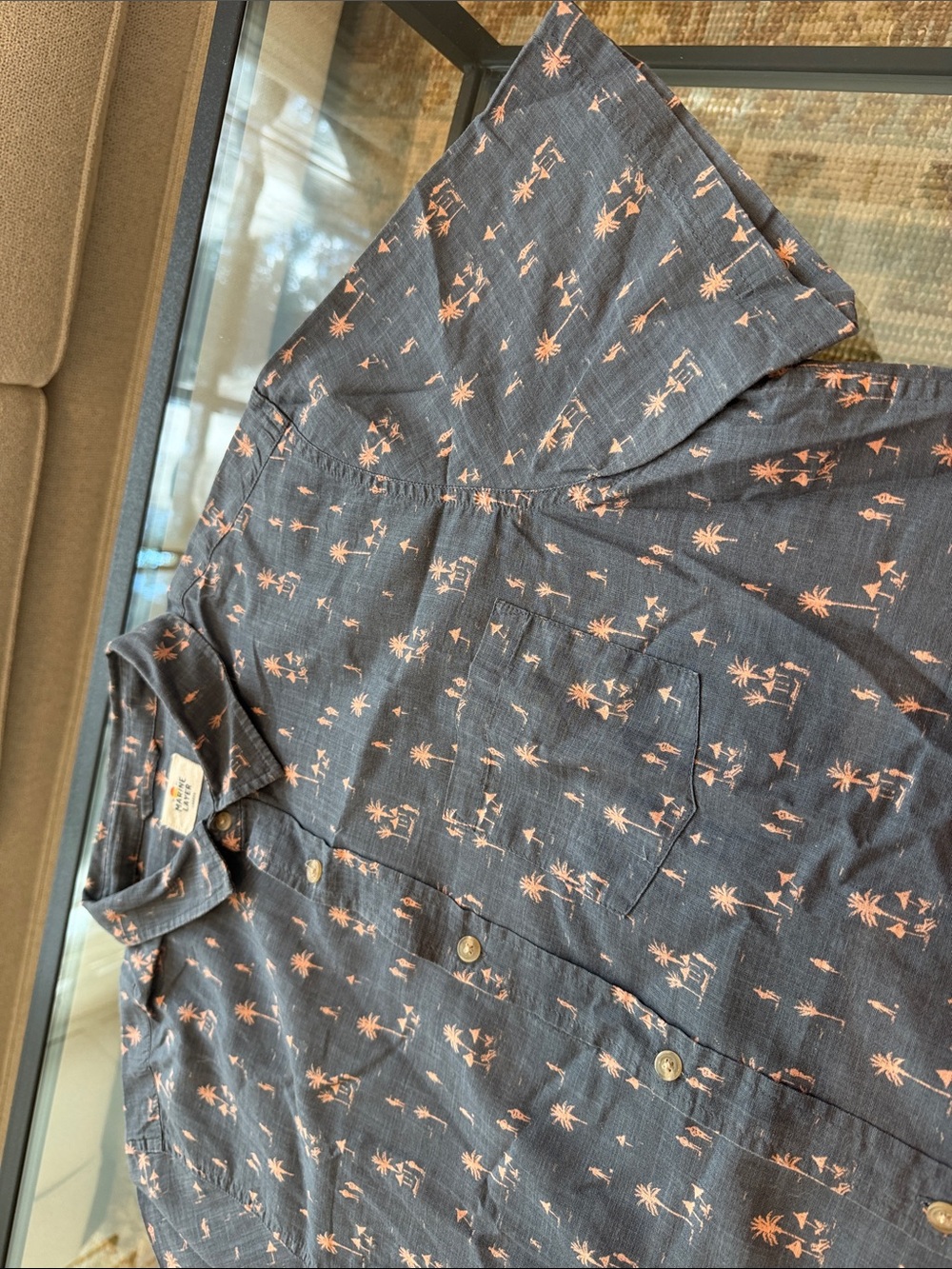 Marine Layer Short-Sleeve Summer Weight Button-Up Shirt